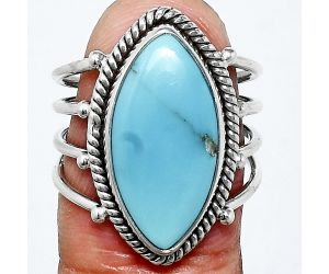 Sleeping Beauty Turquoise Ring size-7 EXR04482 R-1010, 10x20 mm