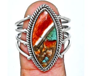 Spiny Oyster Turquoise Ring size-10 EXR04484 R-1010, 10x22 mm