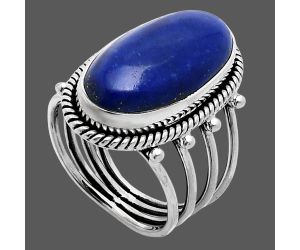 Lapis Lazuli Ring size-7 EXR04489 R-1010, 11x20 mm