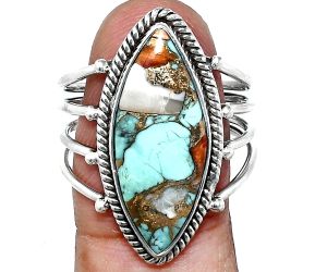 Spiny Oyster Turquoise Ring size-9.5 EXR04490 R-1010, 10x24 mm