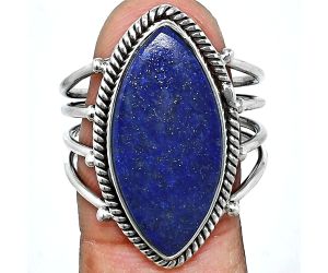 Lapis Lazuli Ring size-9.5 EXR04499 R-1010, 12x23 mm