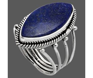 Lapis Lazuli Ring size-9.5 EXR04499 R-1010, 12x23 mm