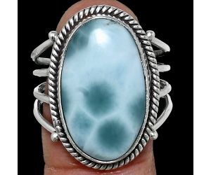 Larimar (Dominican Republic) Ring size-9.5 EXR04504 R-1010, 13x21 mm