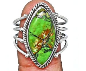 Green Matrix Turquoise Ring size-9.5 EXR04513 R-1010, 11x22 mm