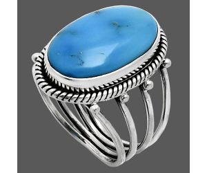 Sleeping Beauty Turquoise Ring size-8 EXR04516 R-1010, 12x19 mm