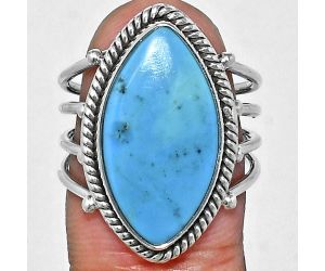 Sleeping Beauty Turquoise Ring size-7 EXR04526 R-1010, 11x20 mm