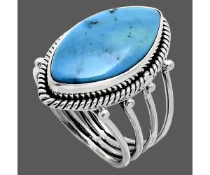 Sleeping Beauty Turquoise Ring size-7 EXR04526 R-1010, 11x20 mm