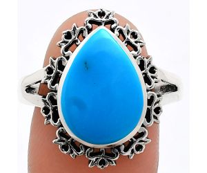 Sleeping Beauty Turquoise Ring size-10 EXR04535 R-1114, 11x15 mm