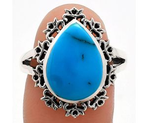 Sleeping Beauty Turquoise Ring size-8 EXR04537 R-1114, 11x15 mm