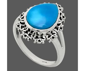 Sleeping Beauty Turquoise Ring size-9.5 EXR04538 R-1114, 11x15 mm