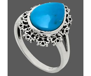 Sleeping Beauty Turquoise Ring size-9.5 EXR04541 R-1114, 11x15 mm