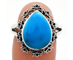 Sleeping Beauty Turquoise Ring size-8 EXR04542 R-1114, 11x15 mm