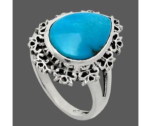 Sleeping Beauty Turquoise Ring size-7 EXR04543 R-1114, 11x15 mm