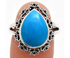 Sleeping Beauty Turquoise Ring size-8 EXR04544 R-1114, 11x15 mm