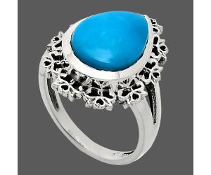 Sleeping Beauty Turquoise Ring size-7 EXR04547 R-1114, 11x15 mm