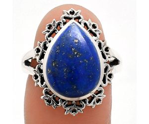 Lapis Lazuli Ring size-7 EXR04549 R-1114, 11x15 mm