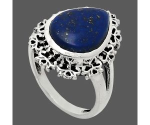 Lapis Lazuli Ring size-7 EXR04549 R-1114, 11x15 mm