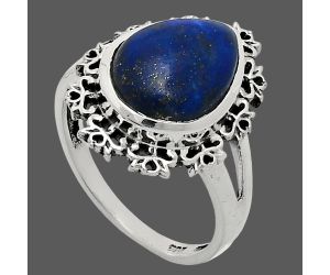 Lapis Lazuli Ring size-8.5 EXR04551 R-1114, 11x15 mm