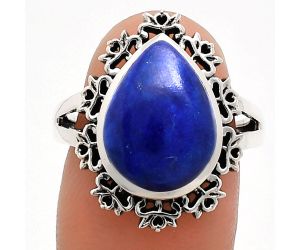 Lapis Lazuli Ring size-8 EXR04552 R-1114, 11x15 mm