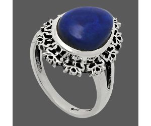 Lapis Lazuli Ring size-8 EXR04552 R-1114, 11x15 mm