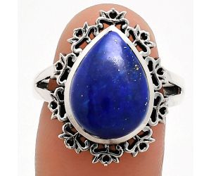 Lapis Lazuli Ring size-8 EXR04553 R-1114, 11x15 mm