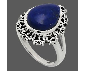 Lapis Lazuli Ring size-8 EXR04553 R-1114, 11x15 mm