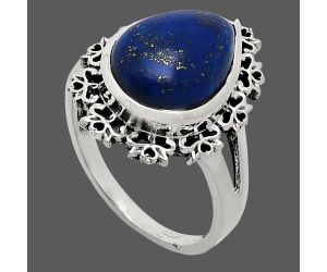 Lapis Lazuli Ring size-9 EXR04554 R-1114, 11x15 mm