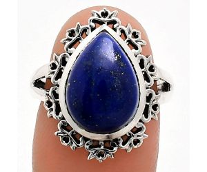 Lapis Lazuli Ring size-7 EXR04555 R-1114, 11x15 mm