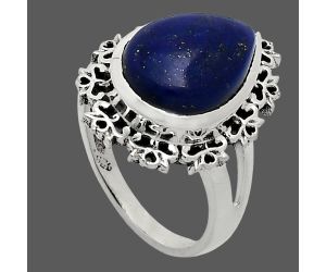 Lapis Lazuli Ring size-7 EXR04555 R-1114, 11x15 mm