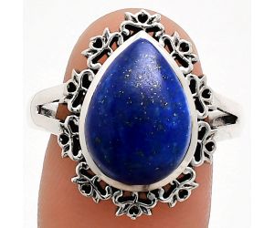 Lapis Lazuli Ring size-10 EXR04556 R-1114, 11x15 mm