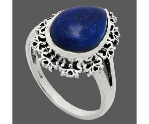 Lapis Lazuli Ring size-10 EXR04556 R-1114, 11x15 mm