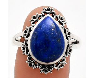 Lapis Lazuli Ring size-9.5 EXR04557 R-1114, 11x15 mm