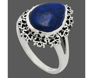 Lapis Lazuli Ring size-9.5 EXR04557 R-1114, 11x15 mm