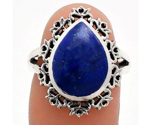 Lapis Lazuli Ring size-7 EXR04558 R-1114, 11x15 mm