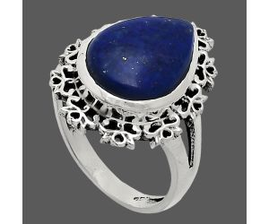 Lapis Lazuli Ring size-7 EXR04558 R-1114, 11x15 mm