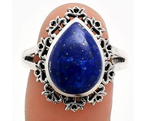 Lapis Lazuli Ring size-9 EXR04560 R-1114, 11x15 mm