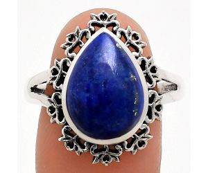 Lapis Lazuli Ring size-9.5 EXR04563 R-1114, 11x15 mm