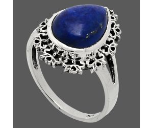 Lapis Lazuli Ring size-9.5 EXR04563 R-1114, 11x15 mm