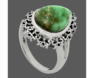 Utah Variscite Ring size-7 EXR04567 R-1114, 11x15 mm