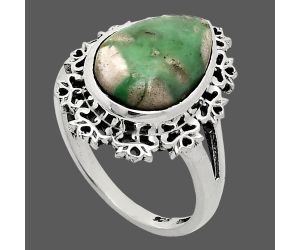 Utah Variscite Ring size-8 EXR04570 R-1114, 11x15 mm