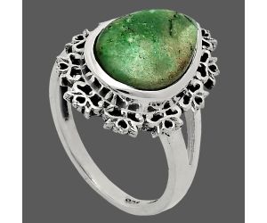 Utah Variscite Ring size-8 EXR04571 R-1114, 11x15 mm