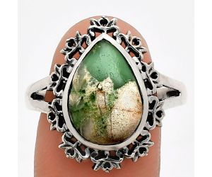 Utah Variscite Ring size-9.5 EXR04572 R-1114, 11x15 mm