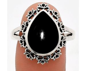 Black Onyx Ring size-9.5 EXR04573 R-1114, 11x15 mm