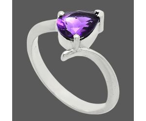 African Amethyst Ring size-7 EXR04592 R-1731, 6x8 mm