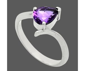 African Amethyst Ring size-7 EXR04595 R-1731, 6x8 mm