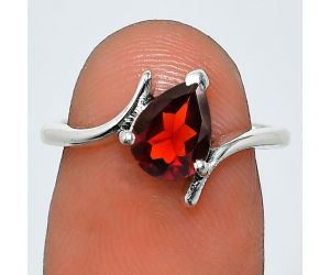 Hessonite Garnet Ring size-6 EXR04606 R-1731, 6x8 mm