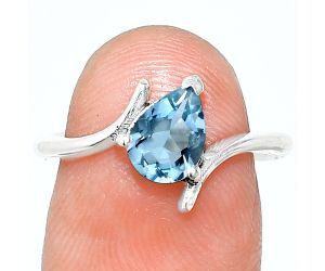 Sky Blue Topaz Ring size-9 EXR04621 R-1731, 6x8 mm