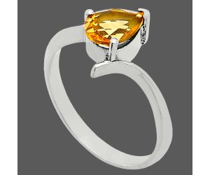 Citrine Ring size-8 EXR04637 R-1731, 6x8 mm