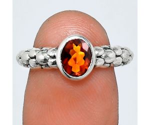 Mandarin Citrine Ring size-6 EXR04654 R-1730, 7x5 mm