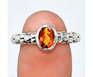 Mandarin Citrine Ring size-8 EXR04658 R-1730, 7x5 mm